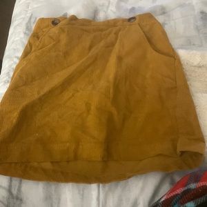 burnt orange skirt